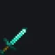Minecraft Diamond Sword cyan custom crosshair