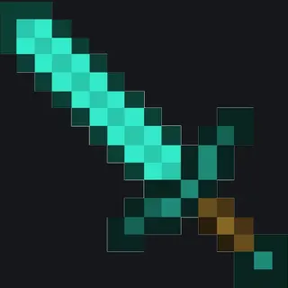 Minecraft diamond sword cyan custom crosshair