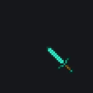 Minecraft  Diamond Sword Fixed cyan custom crosshair