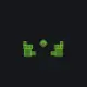 Minecraft Grass Block Monster green custom crosshair