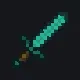 Minecraft Sword cyan custom crosshair