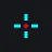 Niebieski z czerwoną kropką cyan custom crosshair