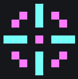 Pink Blau Kreis custom crosshair
