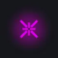 Pink Cross with X With Pink Glow purple custom crosshair