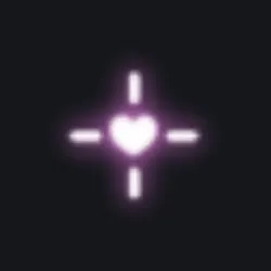 pink heart white custom crosshair