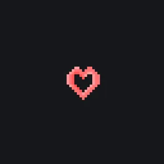 Pixel heart red custom crosshair