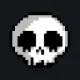 Pixel Skull white custom crosshair