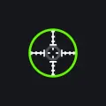 Plus with marks green custom crosshair
