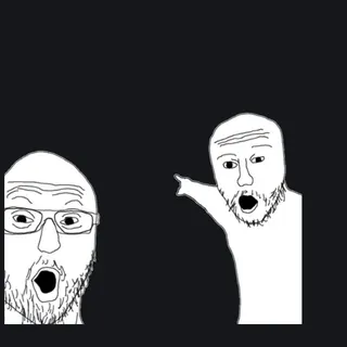 pointing Wojak white custom crosshair