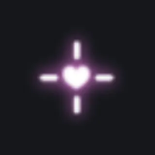 🎀Pretty pink heart🎀 white custom crosshair