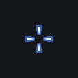 Professional triangular crosshair