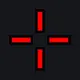 PUBG red custom crosshair