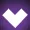 purple/black heart white custom crosshair