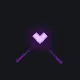 Purple heart glow crosshair