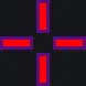 purple outline crosshair
