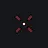 Red & white X shaped crosshair