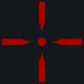 Red Crosshair With Triangles