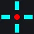 Red dot with blue lines cyan custom crosshair