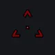 Red Triangle with center dot red custom crosshair