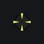 Round yellow custom crosshair