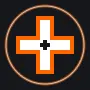 Round Cross orange orange custom crosshair