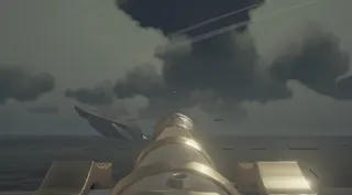 Sea Of Thieves canon + knifes back-sight. v2 white custom crosshair