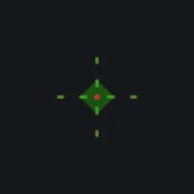 shooting range (inverted) green custom crosshair