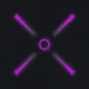 Side Cross with Open Center purple custom crosshair