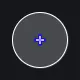 Simple circle with blue crosshair