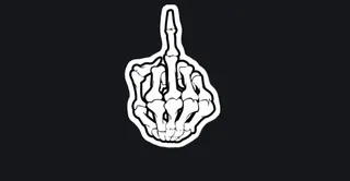 Skeleton middle finger white custom crosshair