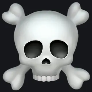 Skull Emoji white custom crosshair