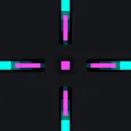 SlippinX cyan custom crosshair