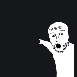 Soyjak pointing white custom crosshair