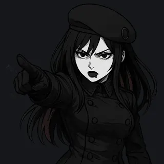 Tactical Waifu: Fire Here! black animated custom crosshair
