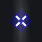 X in the rhombus blue custom crosshair