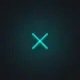 X Shape Glow [Cyan] cyan custom crosshair
