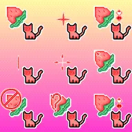 10 High Quality Strawberry Cat animated mouse cursor