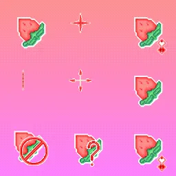 10 Simple Strawberry animated mouse cursor