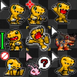 Agumon Digimon animated mouse cursor