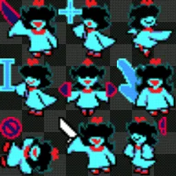 Aqua Deltarune animated mouse cursor