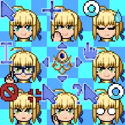 Artoria Saber animated mouse cursor