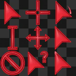 Azure Aura Red Cursor Set