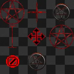 Black & Red Pentagram satan Style pack animated mouse cursor