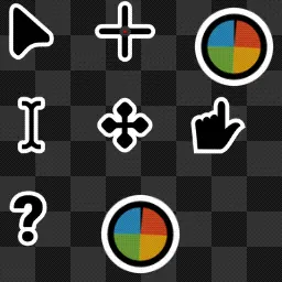 Black and white cursor pack