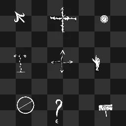 black and white noncence mouse cursor