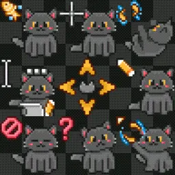 Black Cat animated mouse cursor