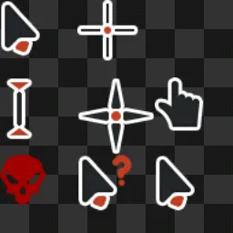 Black cursor with Little RGB