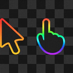 Black Rainbow Mouse pointer animated mouse cursor