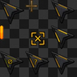 Black with yellow accent animated mouse cursor