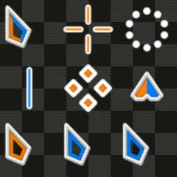 Blue and Orange animated mouse cursor